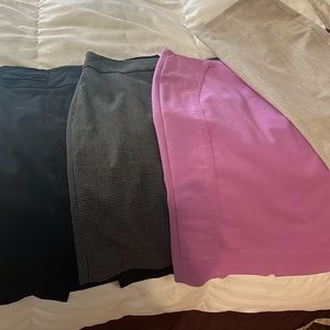 Four beautiful skirts for the office. 3- White House,  1- Banana Republic.